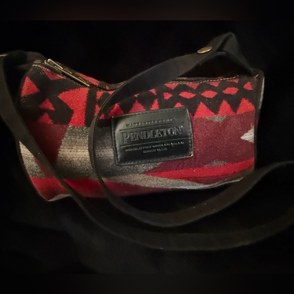 Pendleton Red And Black Geometric Bag - image 1